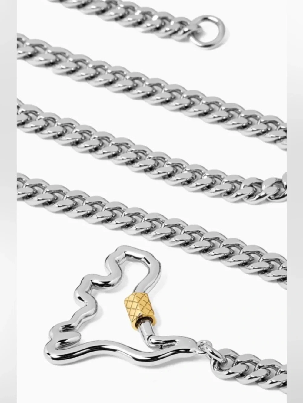 Coach Two-Tone Signature Carabiner Rexy Link Bracelet